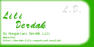 lili derdak business card